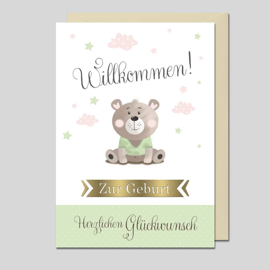 Babykarte -
Willkommen Baby