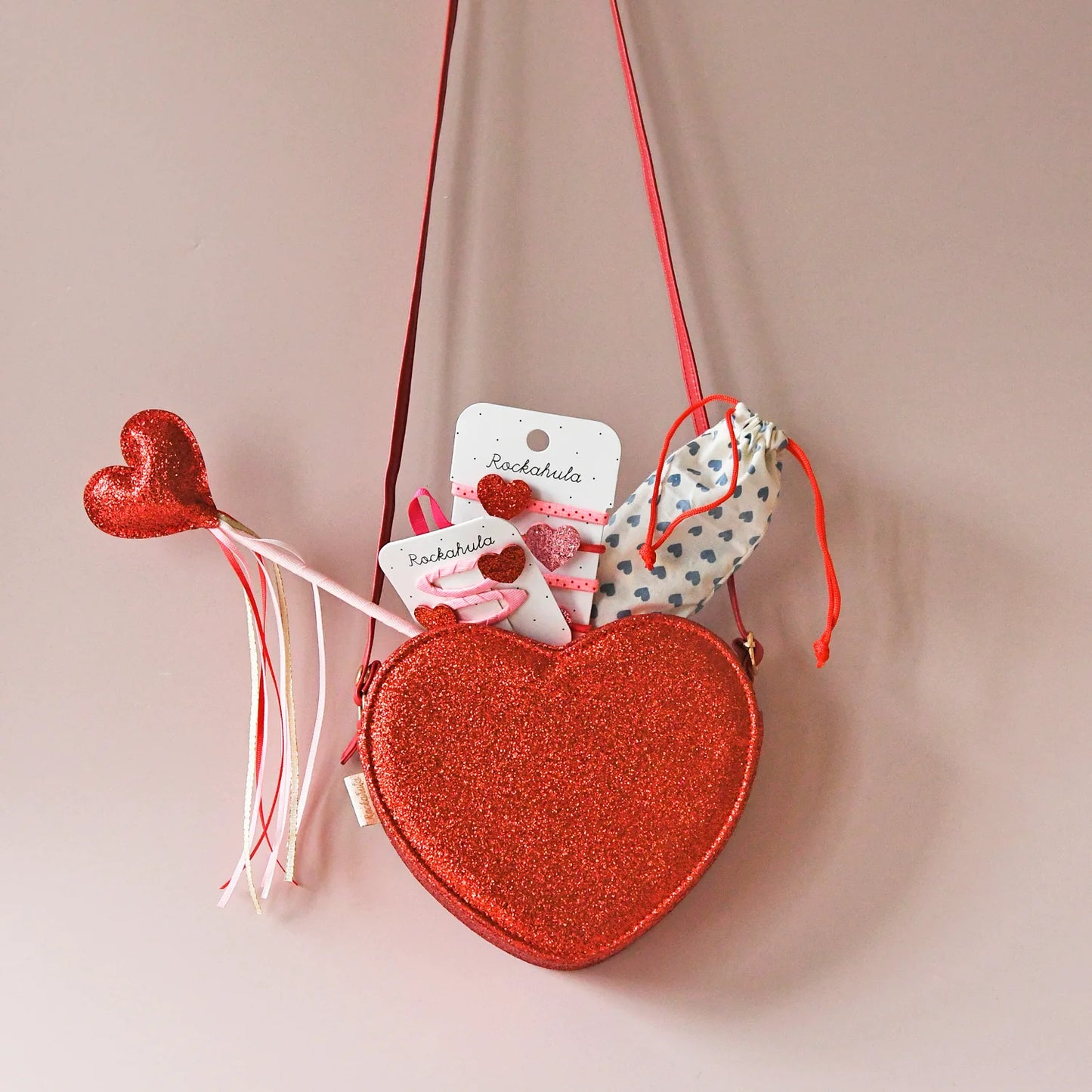 Rockahula Haarspangen / Love Heart Glitter Clips