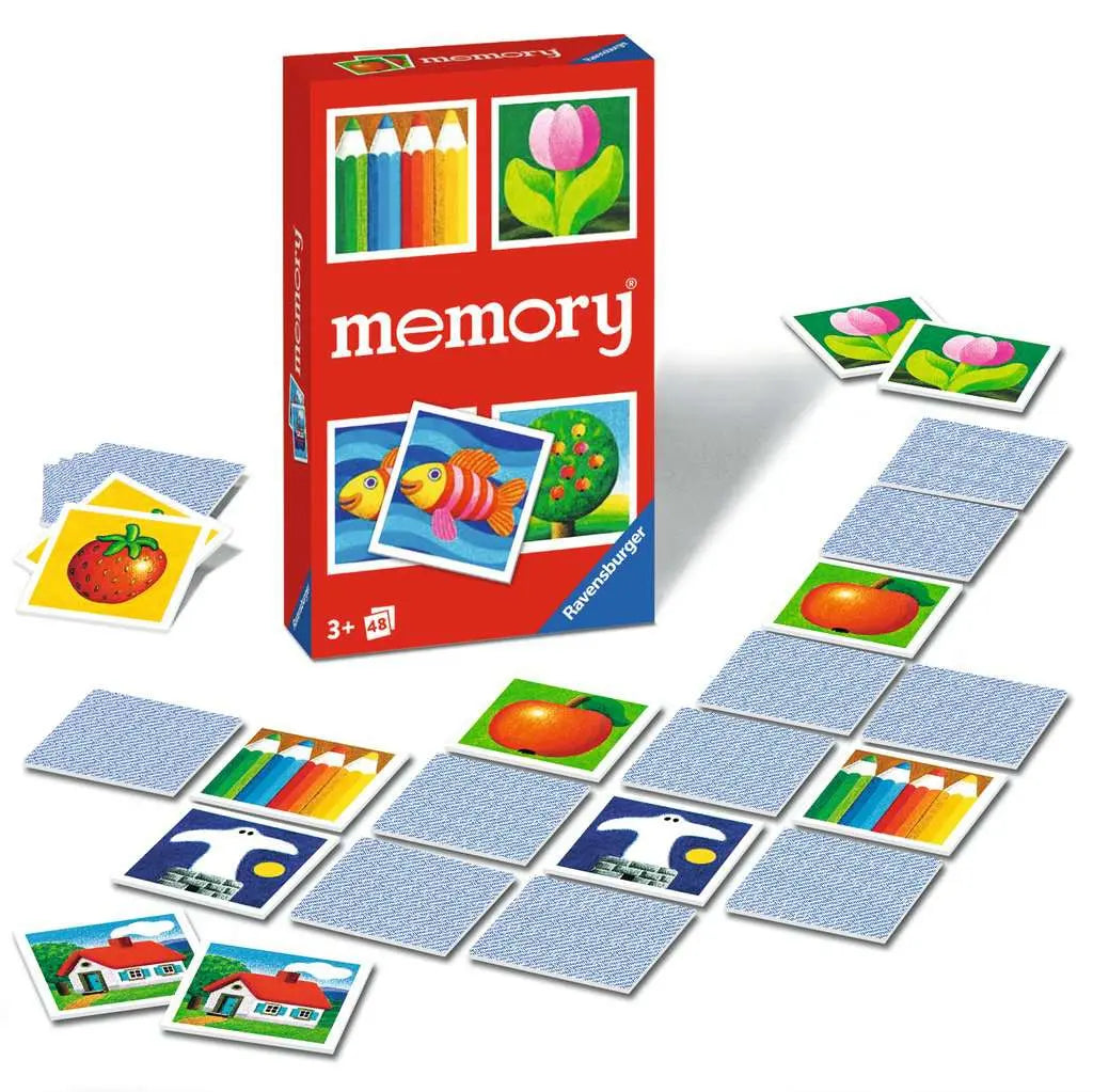 Memory Kinder, d/f/i ab 3 Jahren, 2-6 Spieler, Merkspiel, 24 Bildpaare