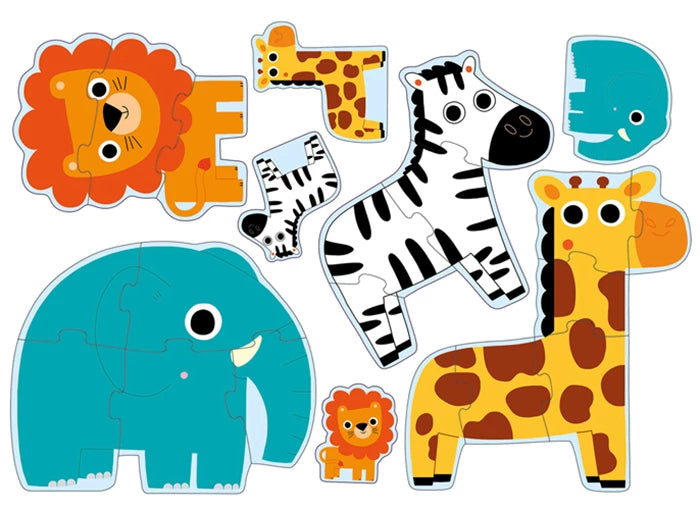 Erstes Puzzle Im Dschungel 3/4/5/6 Teile