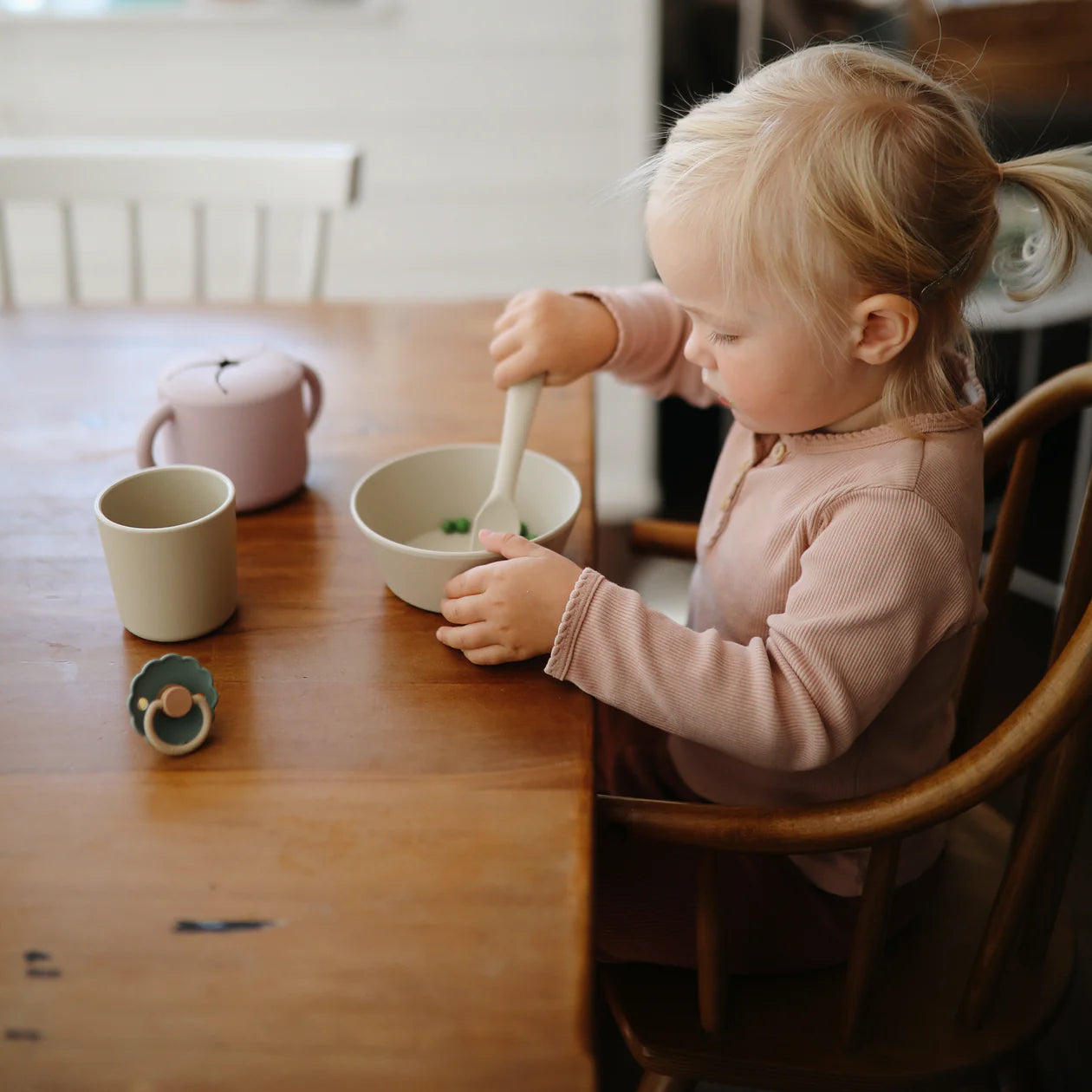 MUSHIE Dinner Schale rund Powder blue 2er Set