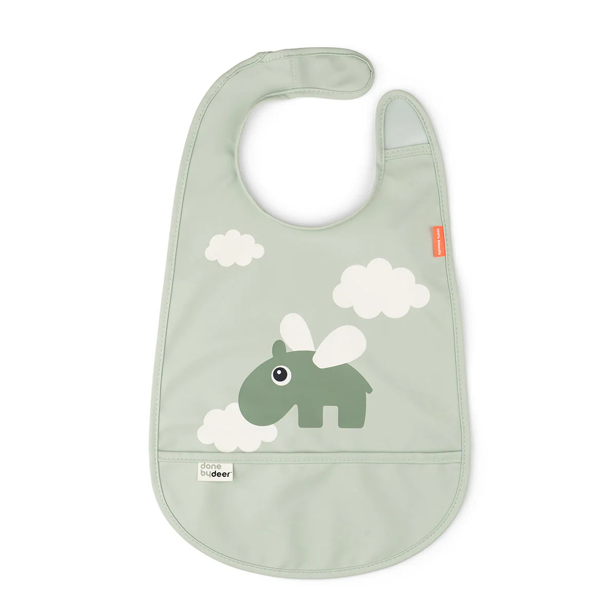 Lätzchen mit Klettverschluss Happy clouds Grün