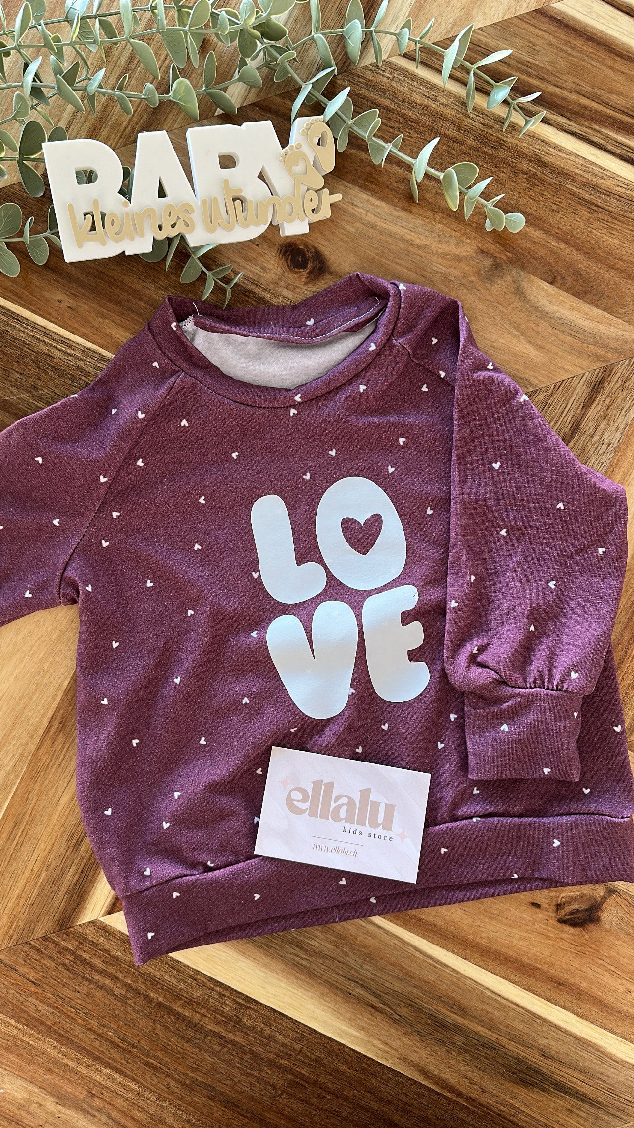Mini Ella Pullover Love Gr. 68
