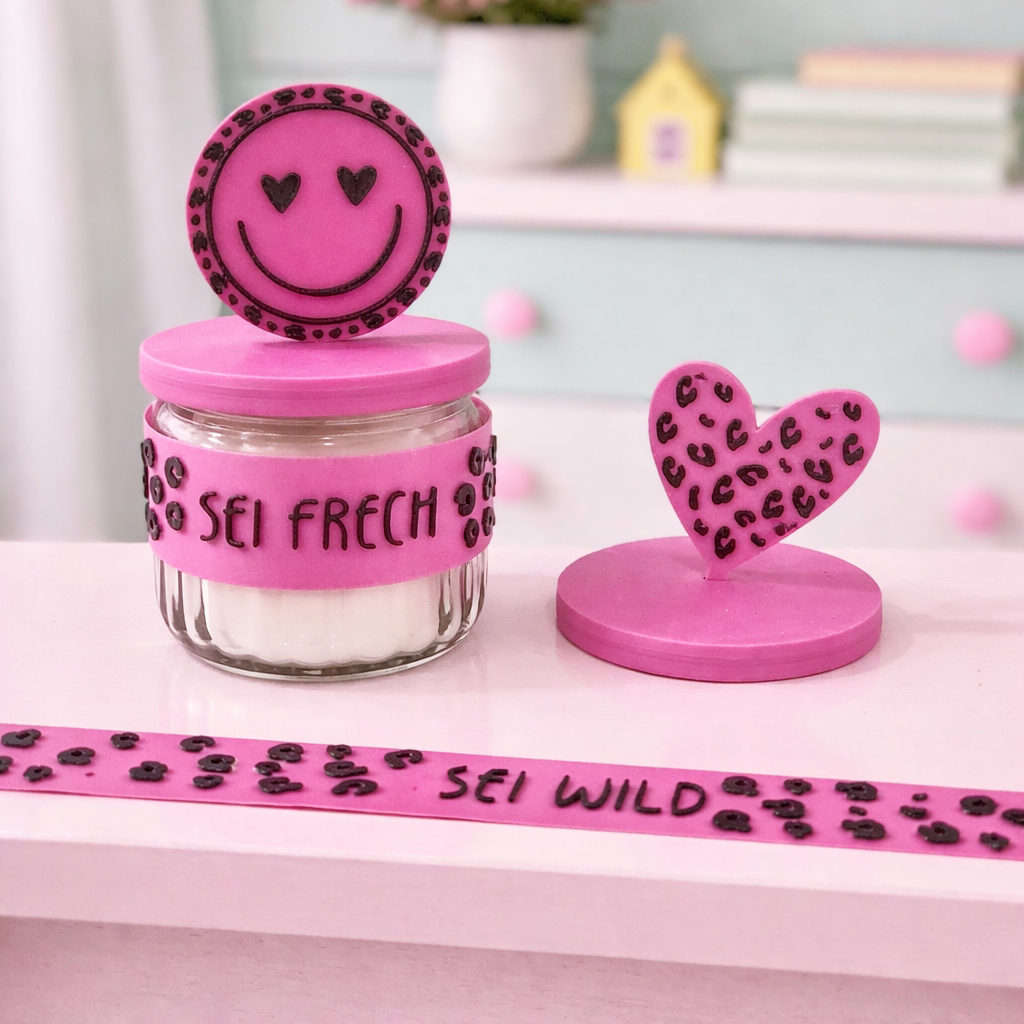 3D Frühlingskerzen Smiley mit Spruch wählbar
