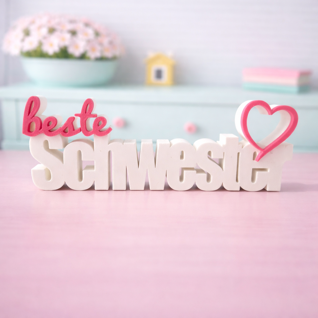 3D-Aufsteller Beste Schwester