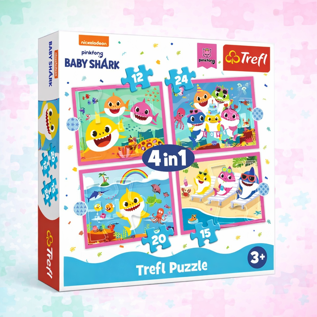 Teile Baby Shark - Puzzle 4in1 12-24 Teile