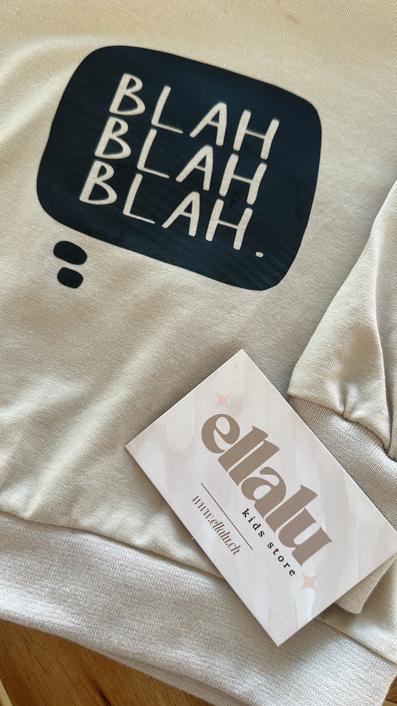 Mini Ella Pullover Blah Blah Blah Gr. 68