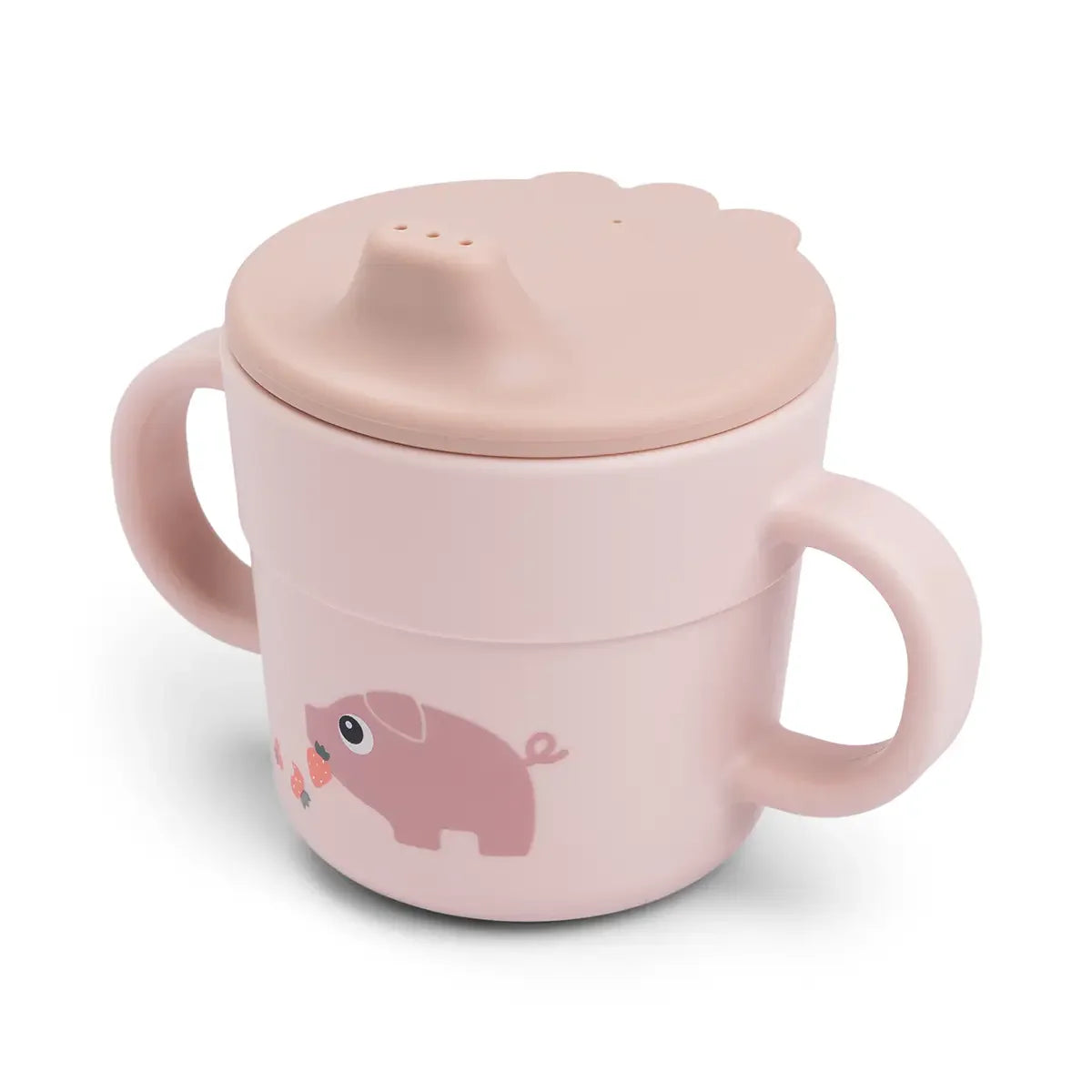Foodie Trinklernbecher Tiny farm Rosa