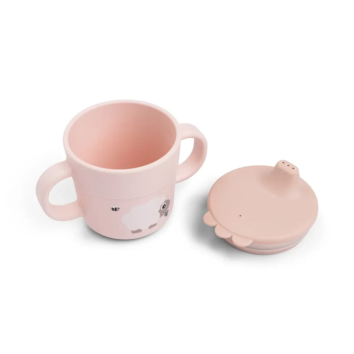 Foodie Trinklernbecher Tiny farm Rosa