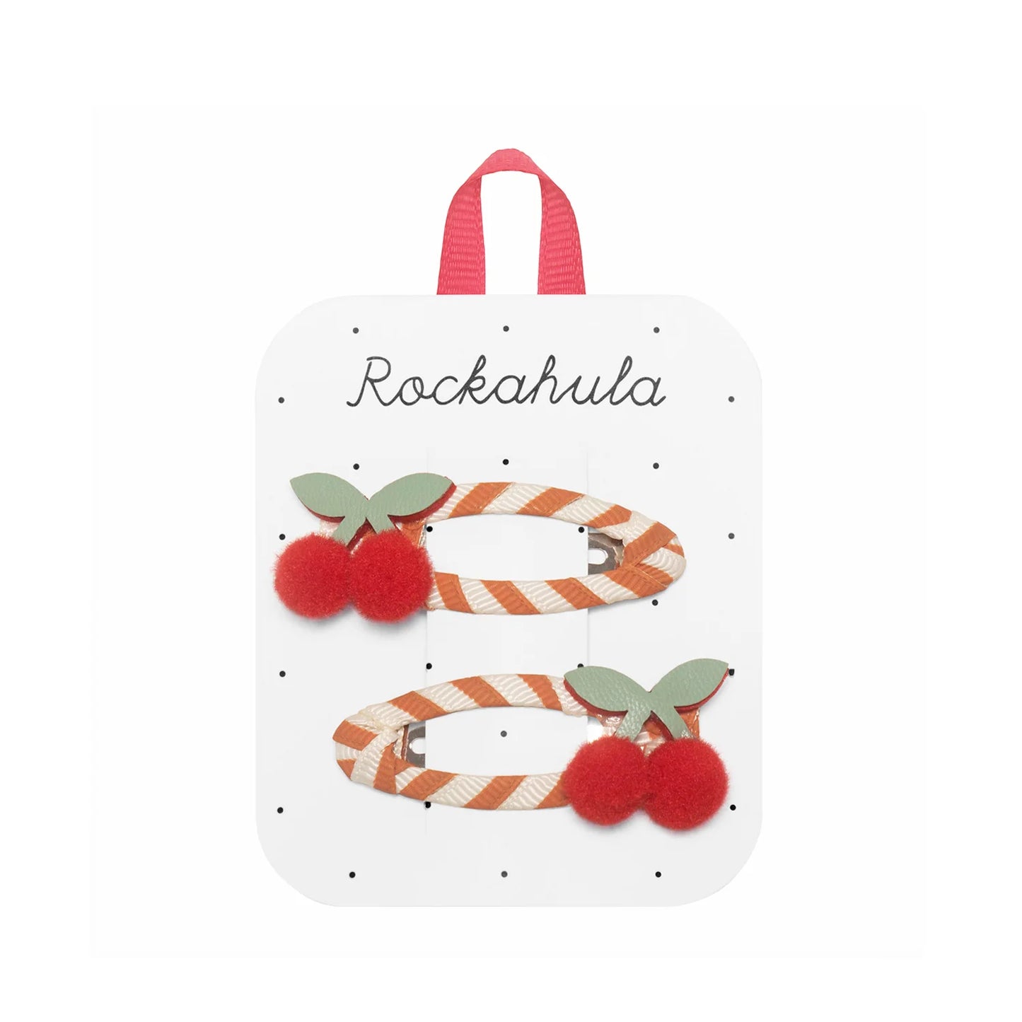 Rockahula Haarspangen / Stripy Cherry Clips