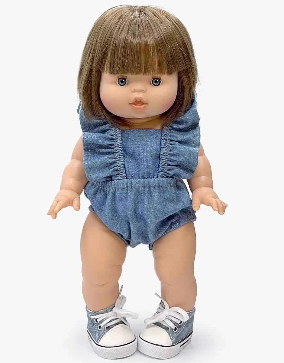 Lou Retro-Romper aus hellblauem Denim