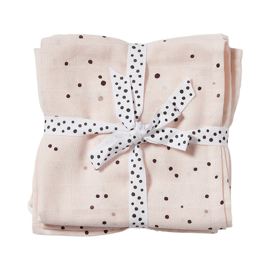 Windeltücher 2 Stück Dreamy dots Rosa