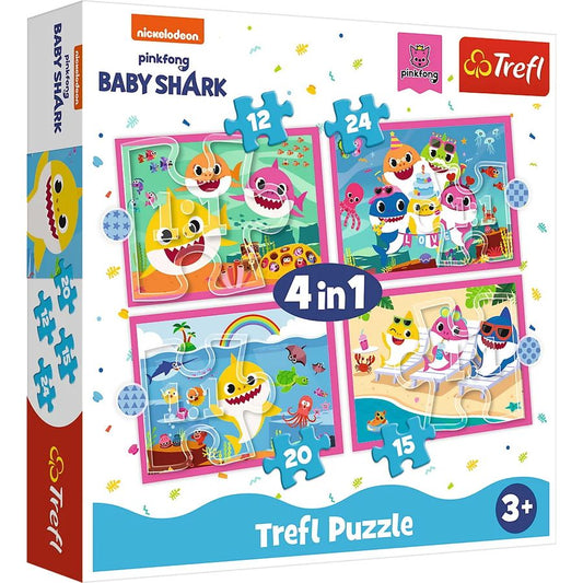 Teile Baby Shark - Puzzle 4in1 12-24 Teile
