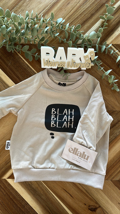 Mini Ella Pullover Blah Blah Blah Gr. 68