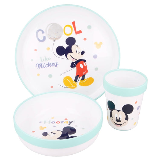 Mickey Mouse - 3-teiliges rutschfestes Frühstücks Set - Gift Box