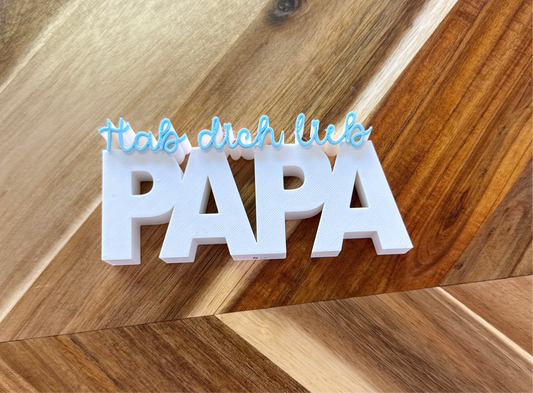 3D-Aufsteller Hab dich lieb Papa