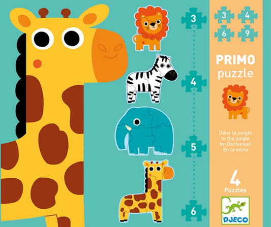Erstes Puzzle Im Dschungel 3/4/5/6 Teile