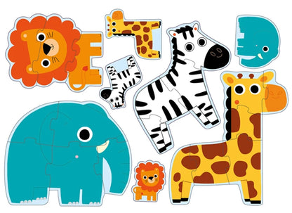 Erstes Puzzle Im Dschungel 3/4/5/6 Teile