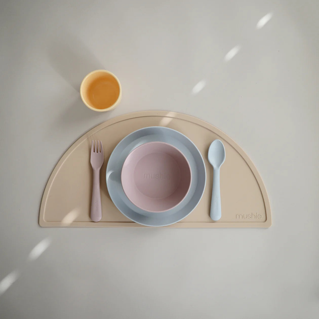 MUSHIE Dinner Schale rund Powder blue 2er Set
