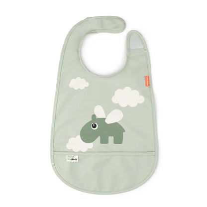 Lätzchen mit Klettverschluss Happy clouds Grün