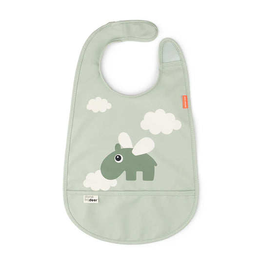 Lätzchen mit Klettverschluss Happy clouds Grün