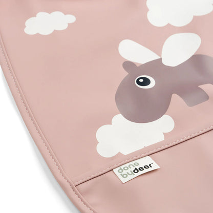 Lätzchen mit Klettverschluss - Happy clouds - Rosa