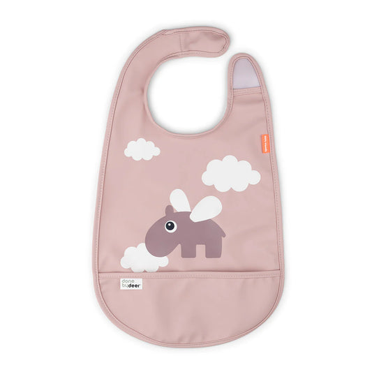 Lätzchen mit Klettverschluss - Happy clouds - Rosa