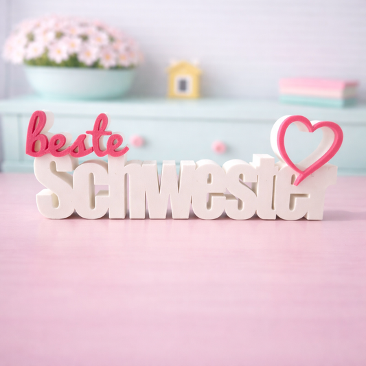 3D-Aufsteller Beste Schwester