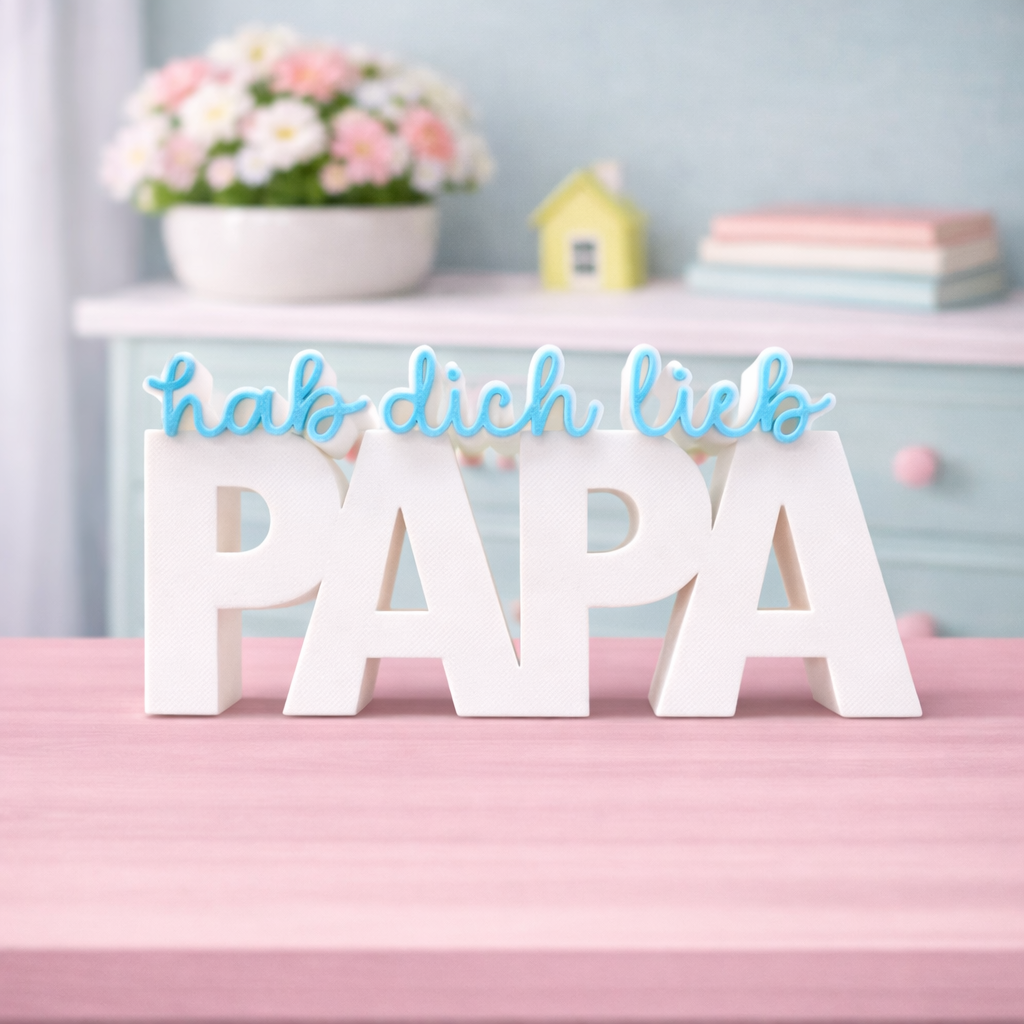 3D-Aufsteller Hab dich lieb Papa