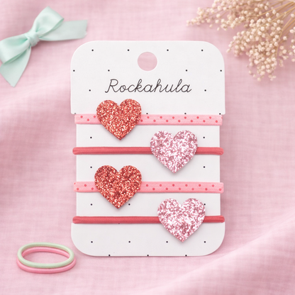 Rockahula Haargummis / Love Heart Glitter Ponies
