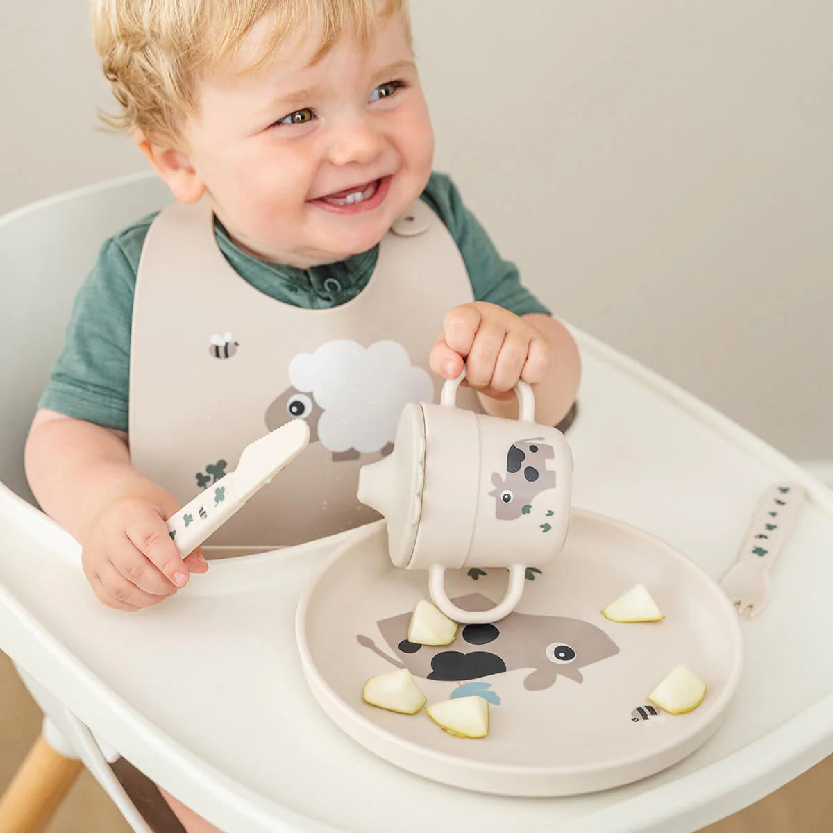 Foodie Trinklernbecher Tiny farm Sand