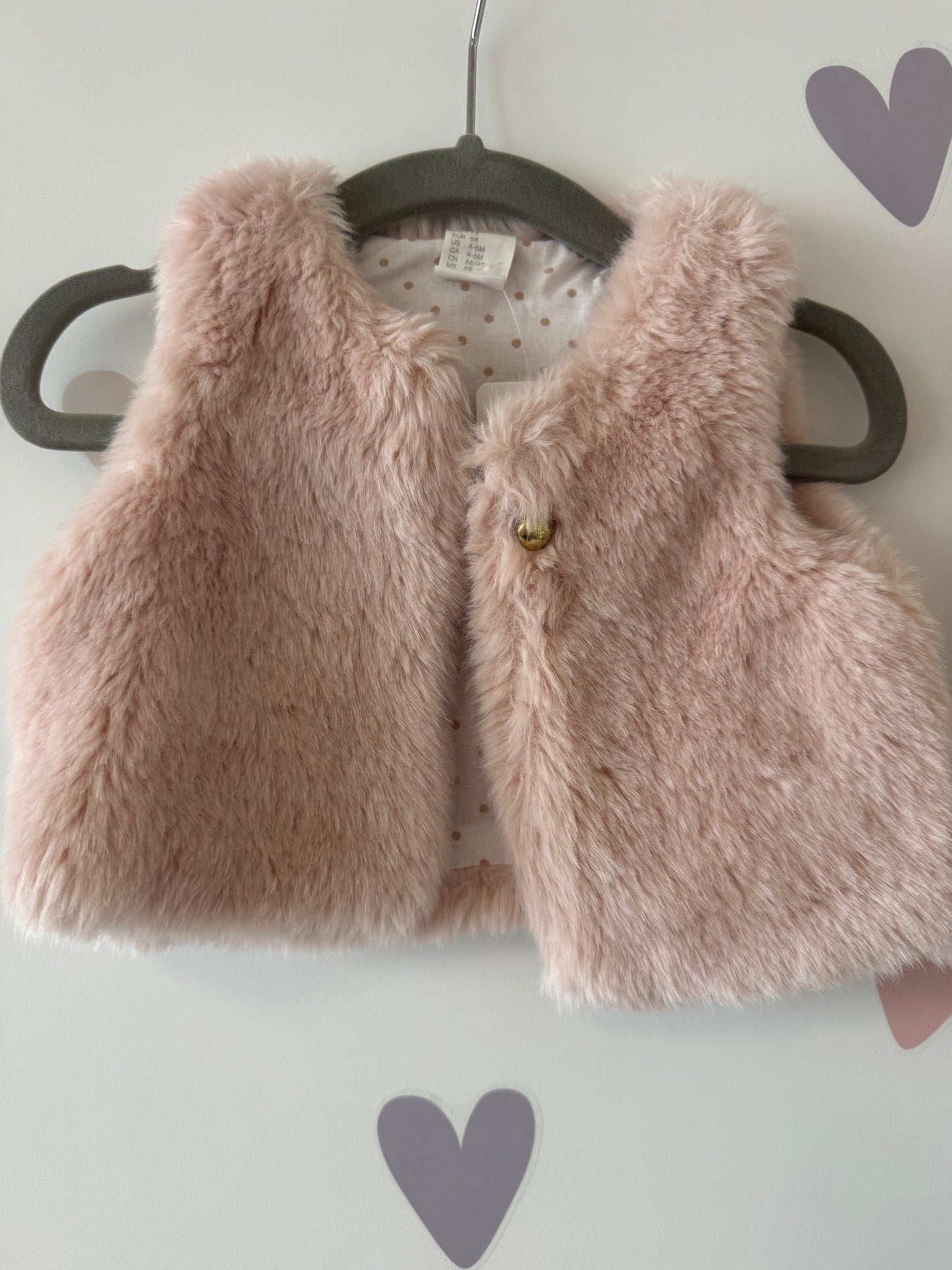 Gilet flauschig rosa Gr. 68