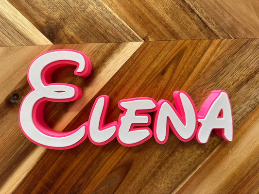 3D-Aufsteller Name in Disney Schrift