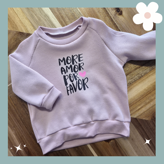 Mini Ella Pullover More Amor Por Favor Gr 80 rosa