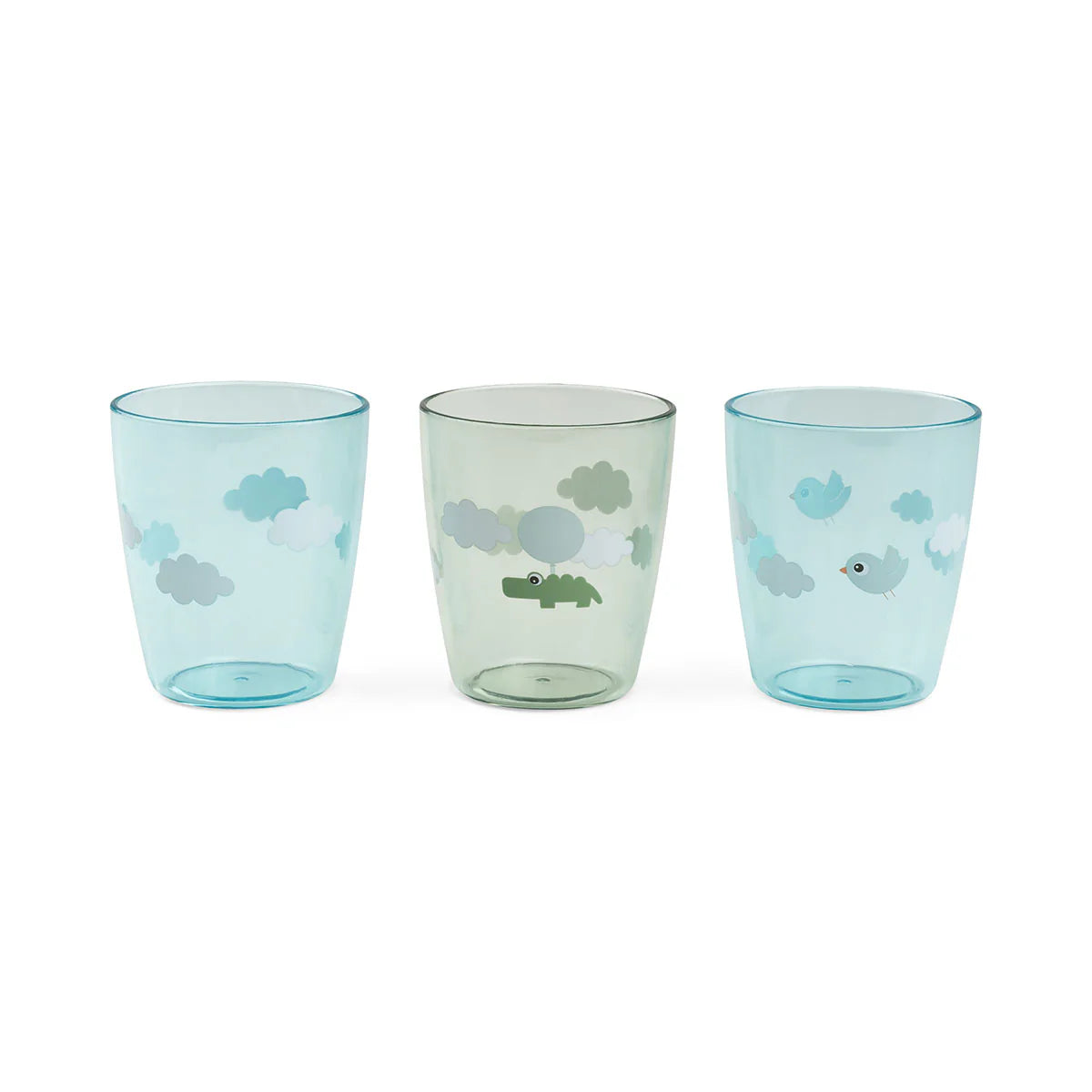 Yummi mini Glas 3-er Pack Happy clouds Grün