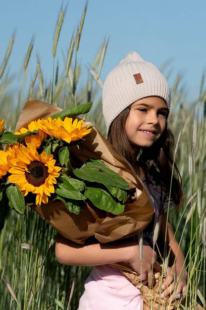 Mütze für Mädchen NICOLE 100% Baumwolle Puder rosa / 50 cm (2-3 Jahre)