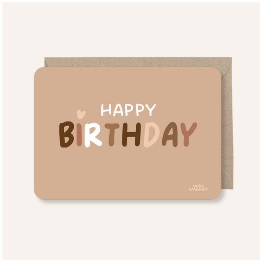 Postkarte Happy Birthday / AtelierWagram