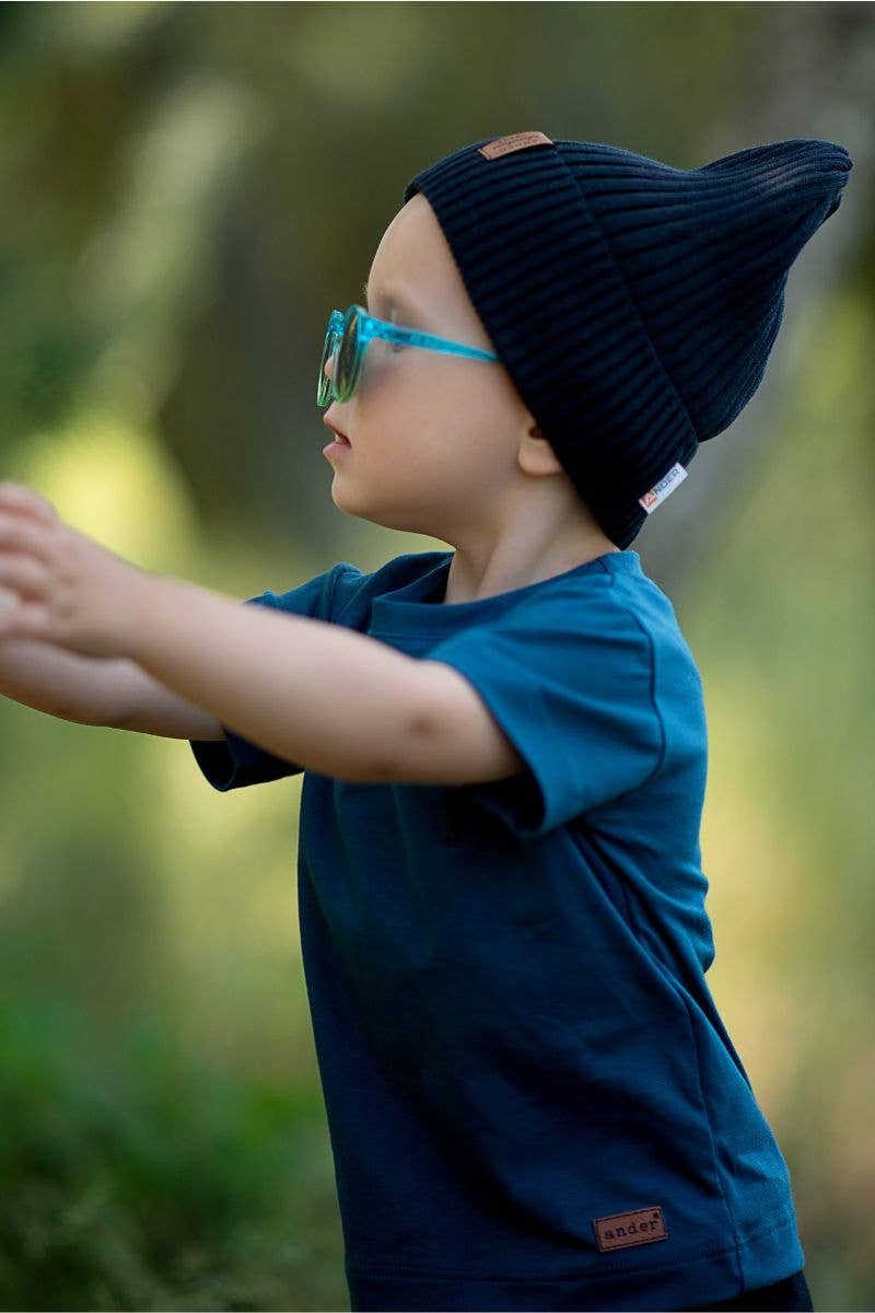 Mütze 100% Baumwolle Schwarz / 2-3 yo