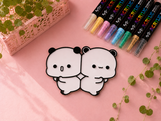 ✨ Dudu & Bubu spielen  3D Schablone zum Bemalen ✨