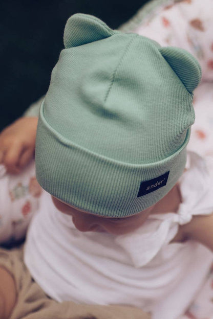 NOAH Beanie Bear in elastischer Grösse Dunkel-Beige / 1-2 yo