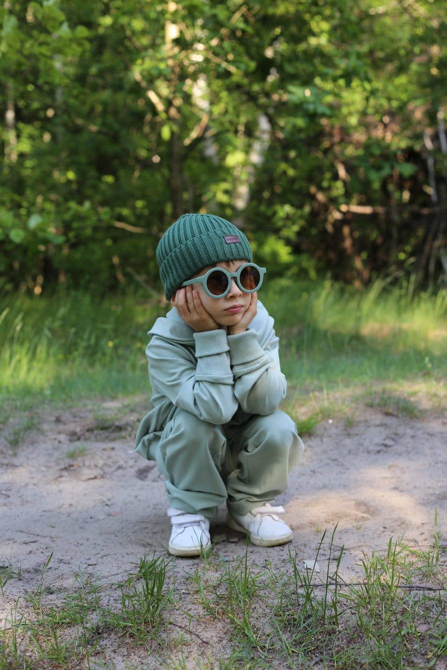 Mütze für Jungen, recycelte Baumwolle Senf / 3-5 Jahre alt - 52