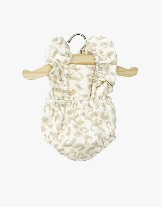 Lou Retro Fleece Romper Feline