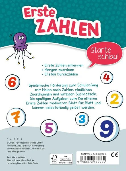 Mein Block zum Schulanfang: Erste Zahlen - Lernbuch